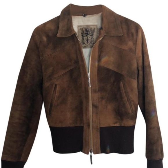Cropped suede jacket - Picture 1 of 6